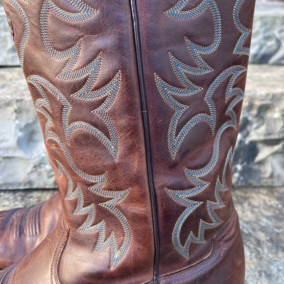 Ariat Men Western Cowboy Boots Size 12D Brown Leather Classic Ranch Rodeo Farm - Picture 12 of 16